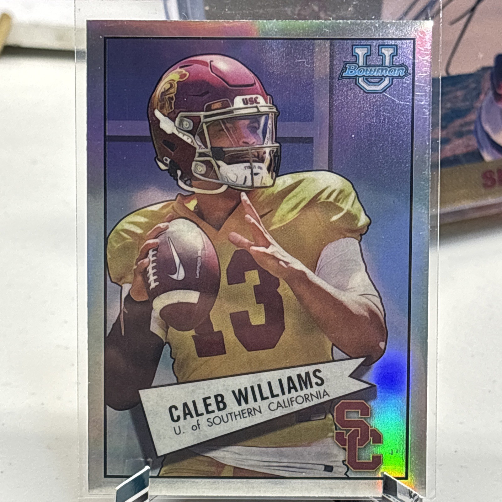 2022 Bowman University Chrome - 1952 Bowman Caleb Williams #52BF-4 (RC)