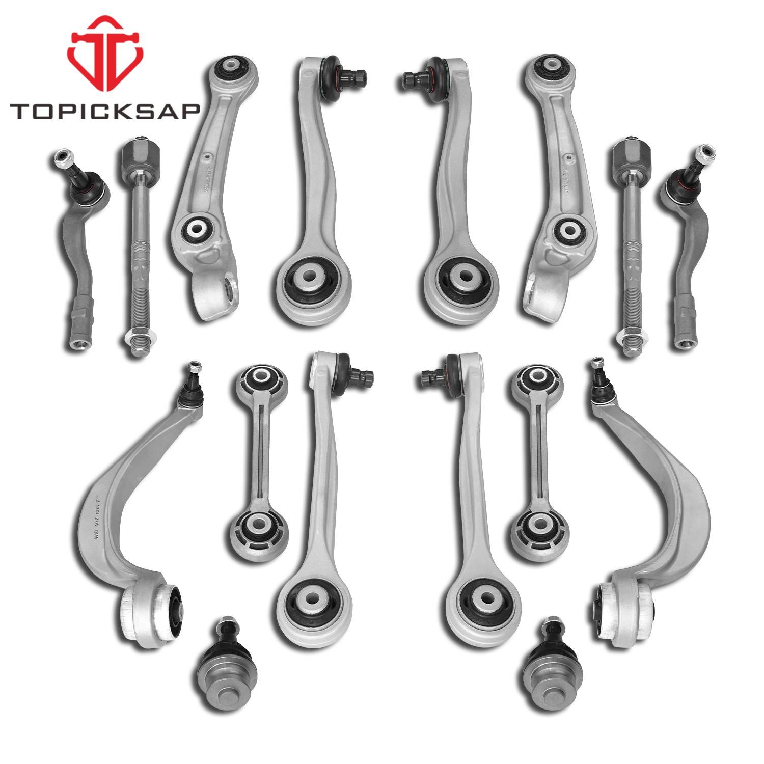 16Pcs Front Suspension Control Arms w/Ball Joints Kits For 2011-2016 Audi A8 D4