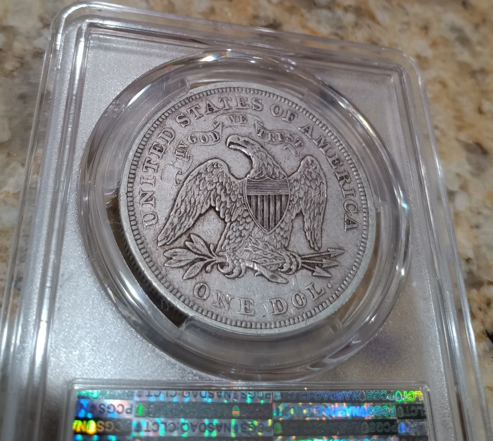 1872 Liberty Seated dollar, NGC VF-35 - Image 3 of 4