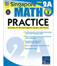 Singapore Math Practice, Level 2A, Grade 3 - Paperback - GOOD