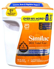Similac 360 Total Care Sensitive Non-GMO InfantFormula Powder 40oz EXP 09/1/2026