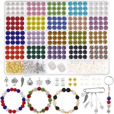 Rhinestone Beads 10mm, 408pcs Disco Ball Set for Small, colorful