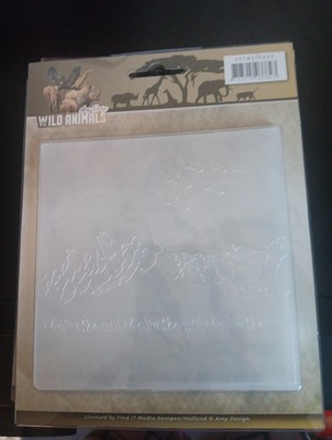 SALE EMBOSSING FOLDER FOR SCRAPBOOKING NEW (SEF42) WILD ANIMALS  15X15 CM