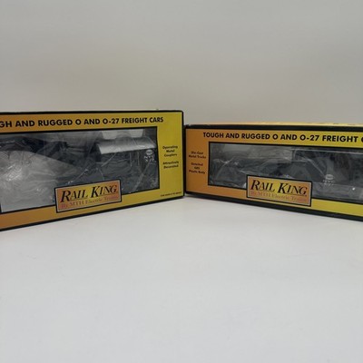 MTH Rail King Gauge O & O-27 NYC Operating Crane Car & Crane Tender Car 30-7910