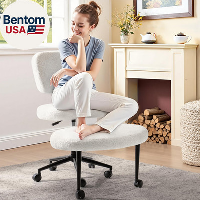Ergonomic Cross Legged Office Chair，Adhd Chair for Adults，Height Adjustable Medi