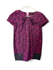 Marc By Marc Jacobs Magenta Printed Cotton Blend Canvas Boxy Dress Size M NWT