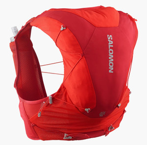 New SALOMON ADV SKIN 12 Flame Scarlet SIZE SMALL, Unisex Running Vest