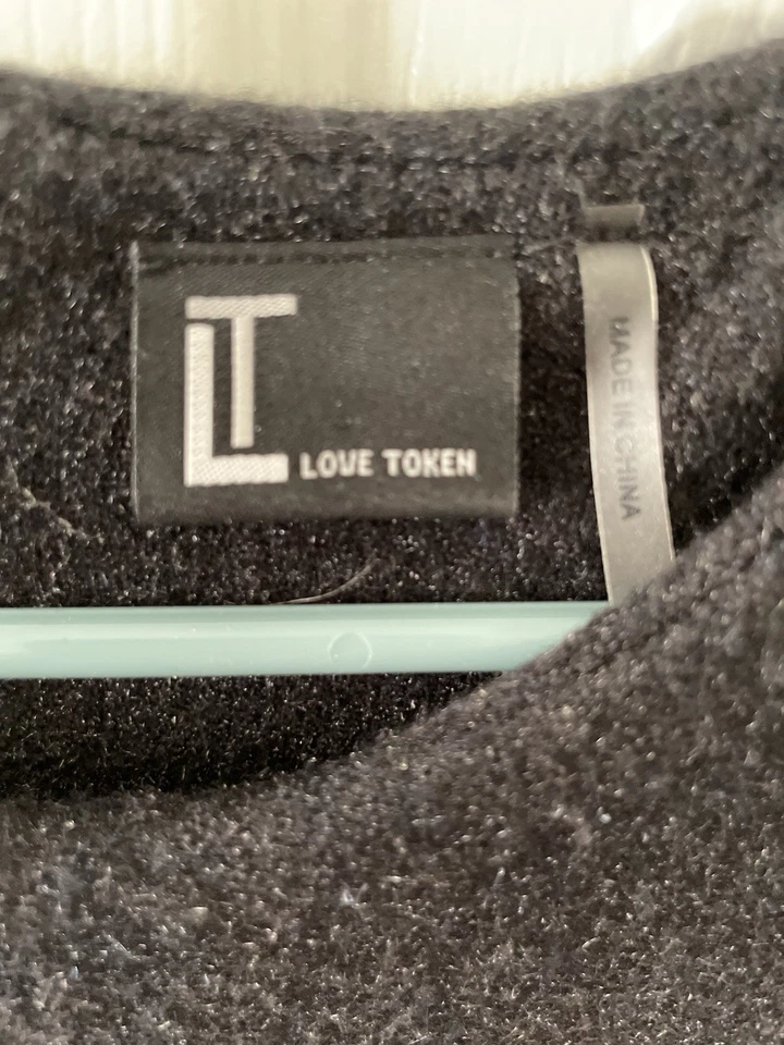 Suéter Love Token para mujer manga murciélago en negro talla mediana Foto 3 de 4