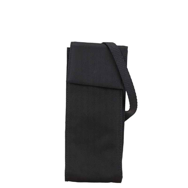 PRADA triangular logo plate mini shoulder bag bla… - image 1