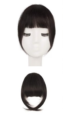 Barsdar-HumanHair-FrenchBangs-Clip-NaturalBlack-Heat