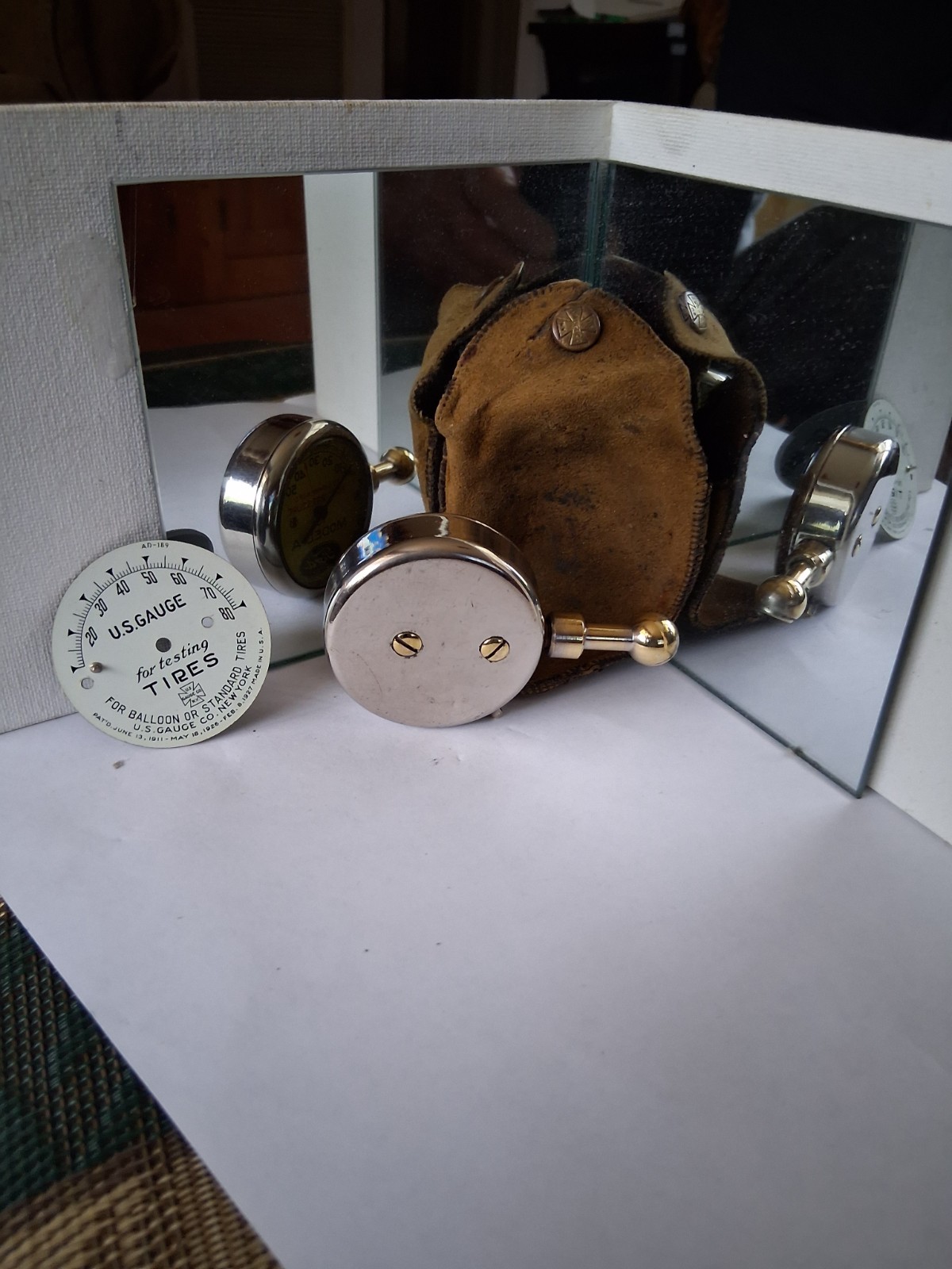 Shop Refurbished Vintage US Model A Ford Tire Gauge Antique Pouch Tool Kit Parts