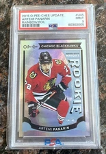 2015 UPPER DECK #U45 ARTEMI PANARIN O-PEE-CHEE UPDATE RAINBOW FOIL ROOKIE PSA 9