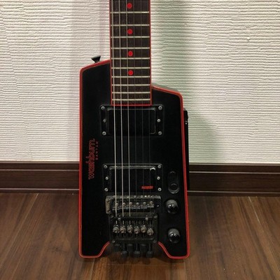 Washburn Bantam Headless E-Gitarre 80er selten rot Bindung schwarz