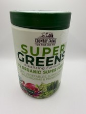 Country Farms Super Greens Organic Food Supplement Natural Flavor 10.6 oz 2/28
