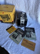 Vintage Kodak Camera Brownie Hawkeye Flash Model with Original Box