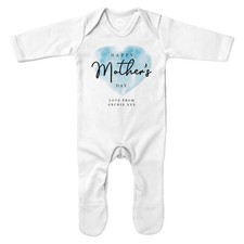 Tutina Pagliaccetto Personalizzata Festa della Mamma Cuore Blu Bambino Ragazzo Pigiama Mumm...