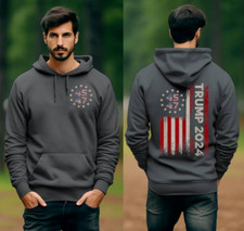 Trump Vance 2024 MAGA Keep America Great 45 47 Hoodie Fight Hooded Sweatshirt