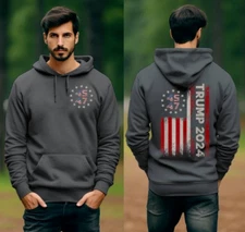 Trump Vance 2024 MAGA Keep America Great 45 47 Hoodie Fight Hooded Sweatshirt