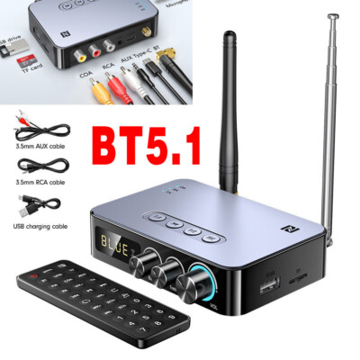 Bluetooth 5.1 Transmitter Empfänger Sender 4 IN 1 Aux Audio Adapter Disk Play