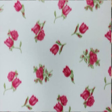 Roses In Bloom Floral Flower Print Fleece Fabric - 60" Wide - Sold by The Yard
