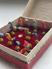 Vintage Clay Birds Minitature Height: 1,5cm