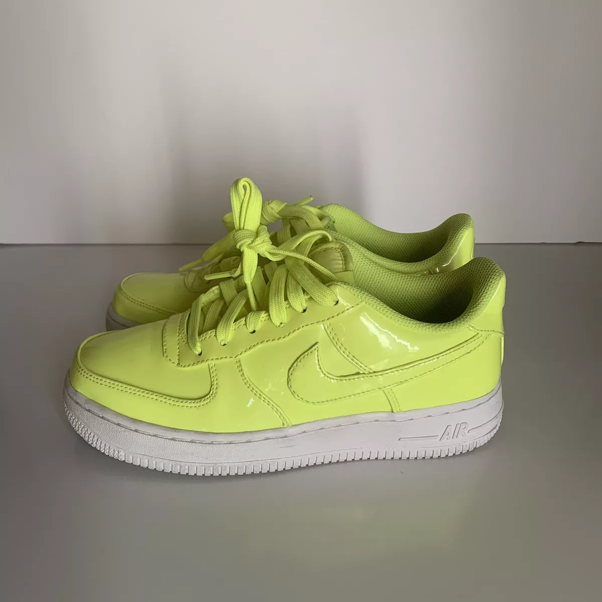 Nike Air Force 1 LV8 (GS) UV Volt White Patent Leather AO2286-700