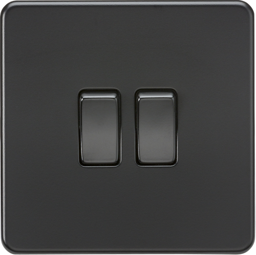 Enchufes de placa plana Slimline NEGRO MATE SIN TORNILLOS Cargadores USB Interruptores - Imagen 18 de 87