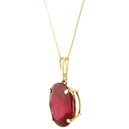 7.0 Carat 14k Solid Gold Necklace w/ Natural Oval Ruby July Birthstone 14-24" L - Picture 10 of 17