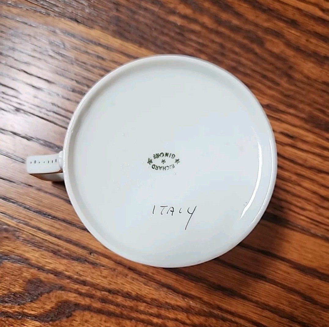 Vintage Richard Ginori 1735 Voliere Tea Cup & Saucer Set Bird