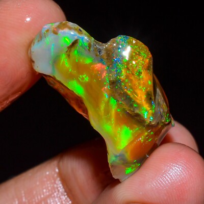 Natural Ethiopian Opal Rough Specimen Opal Glitter Welo Fire Opal Approx 19.5 Ct