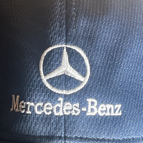 Mercedes Benz Blue White Hat Nike Golf Baseball Cap Stretch L/XL Adult Mens New - Picture 2 of 14