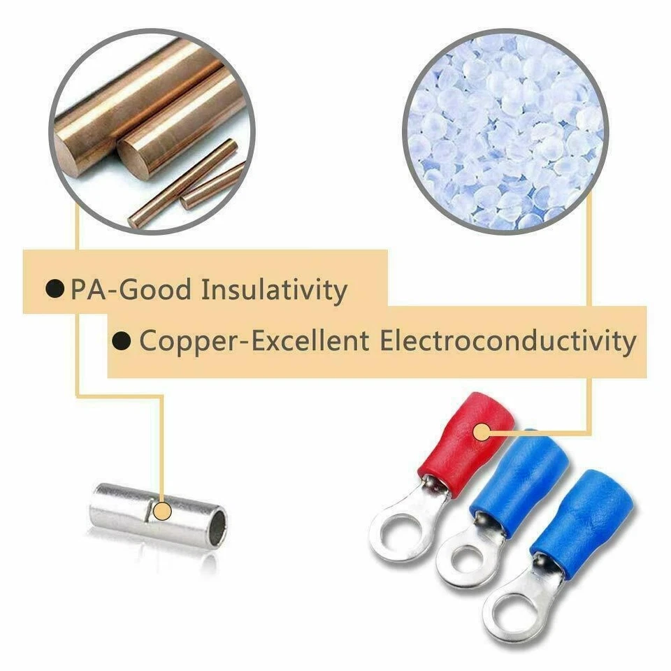 280/1200Pcs Assortment Insulated Electrical Wire Connectors Crimp Terminals Kit - Image 2 of 4