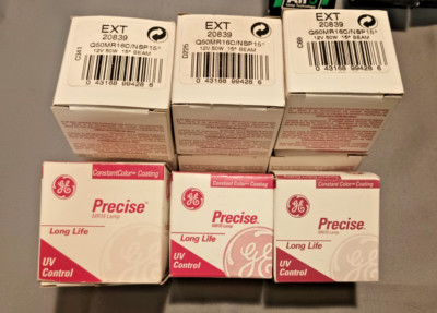GE Precise EXT 20839 MR16 Lamp Bulb Q50MR16C/NSP15  12V 50W 15° Price for one
