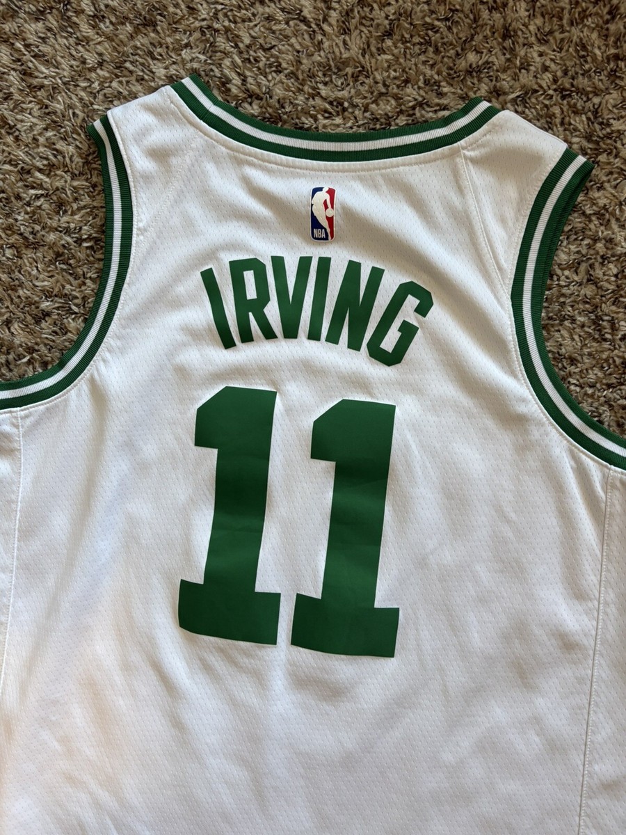 Nike Boston Celtics Kyrie Irving Men's White #11 Basketball Jersey