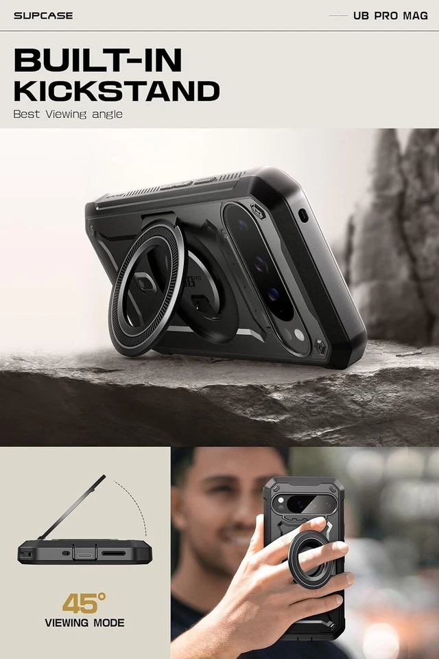 SUPCASE Magnetic Phone Case For Google Pixel 9/9 Pro/9 Pro XL with Stand Cover - Image 4 of 4