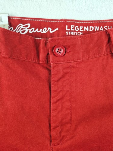 Eddie Bauer Womens Red Stretch Chino Shorts Size UK 16 - Picture 4 of 20