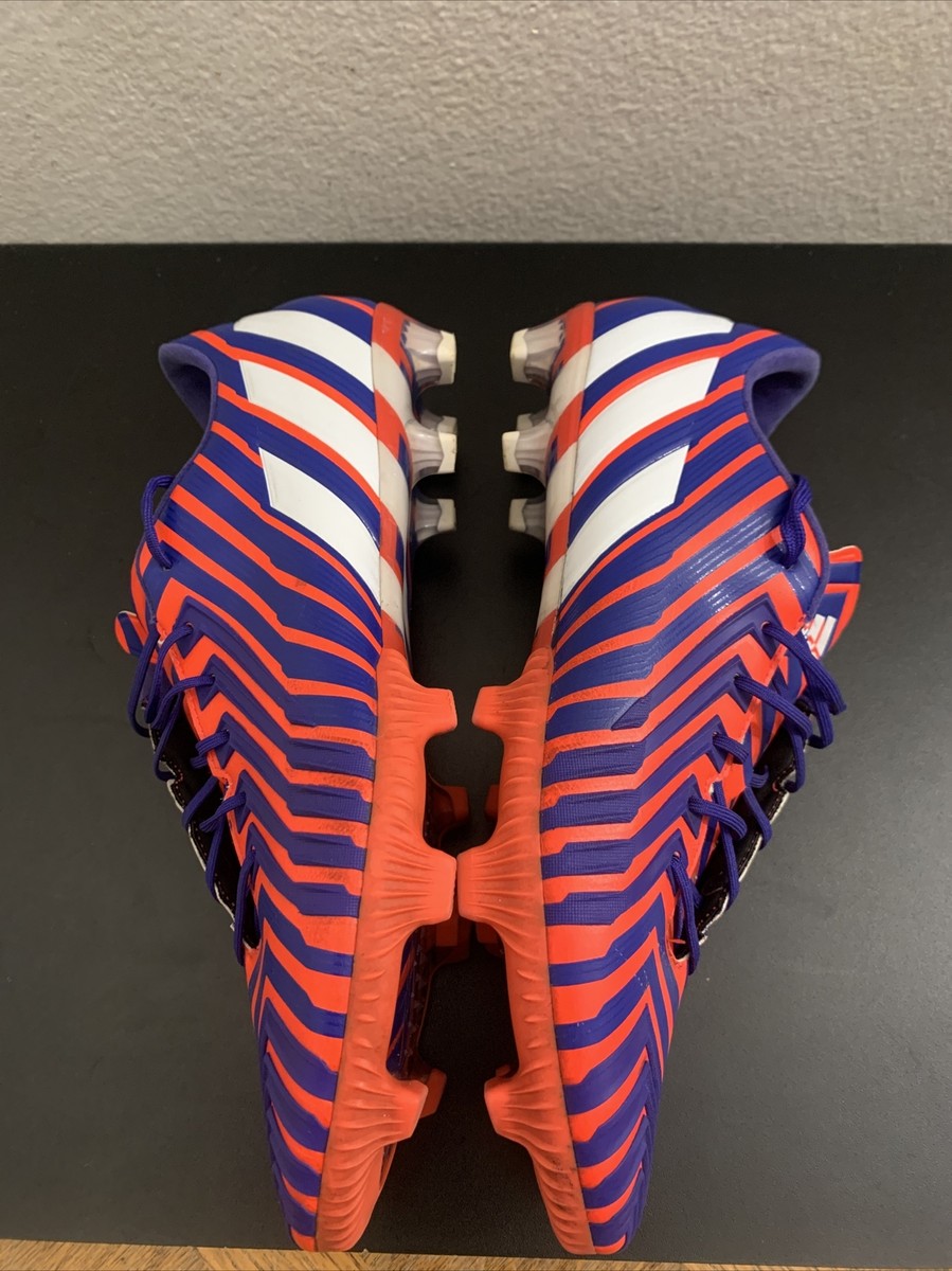 Adidas Predator Instinct FG B35452 Red Purple Athletic Cleat Shoes