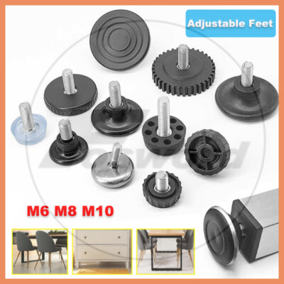 Adjustable Feet M6 M8 M10 Screw in Height Levelling Machine Furniture Foot Leg