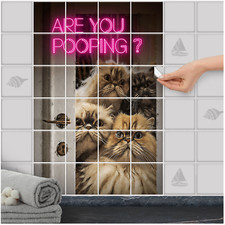 Naklejki na płytki FoLIESEN - samoprzylepny obraz na płytki - Are you pooping?