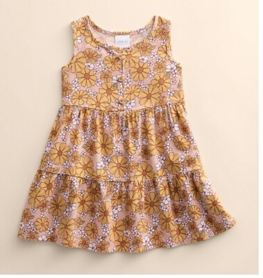 Little Co. Lauren Conrad  Girl Organic Cotton Woven Floral Dress Size 3 Months