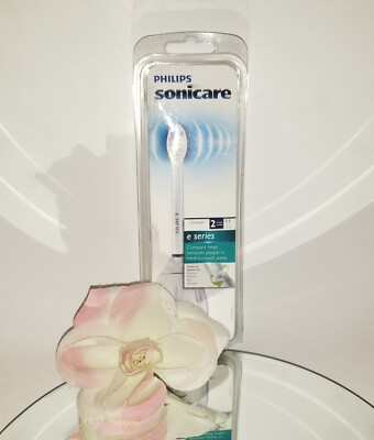 COMPACT Sonicare E Series Elite Advance Essence Toothbrush Brush Heads 2 pack