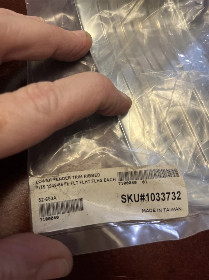 Guardabarros inferior acanalado J&P Cycles nuevo stock antiguo sellado Foto 4 de 4