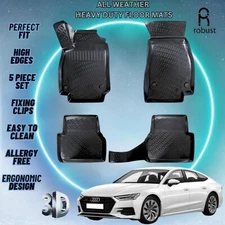 Custom Floor Mats Fits Audi A7 2019-2025 TPE Rubber All Weather Protect Liners