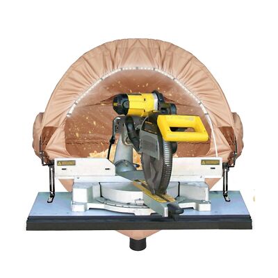 GARVIN Miter Saw Dust Collection Hood with Light, Dust Solution for Table Mit...