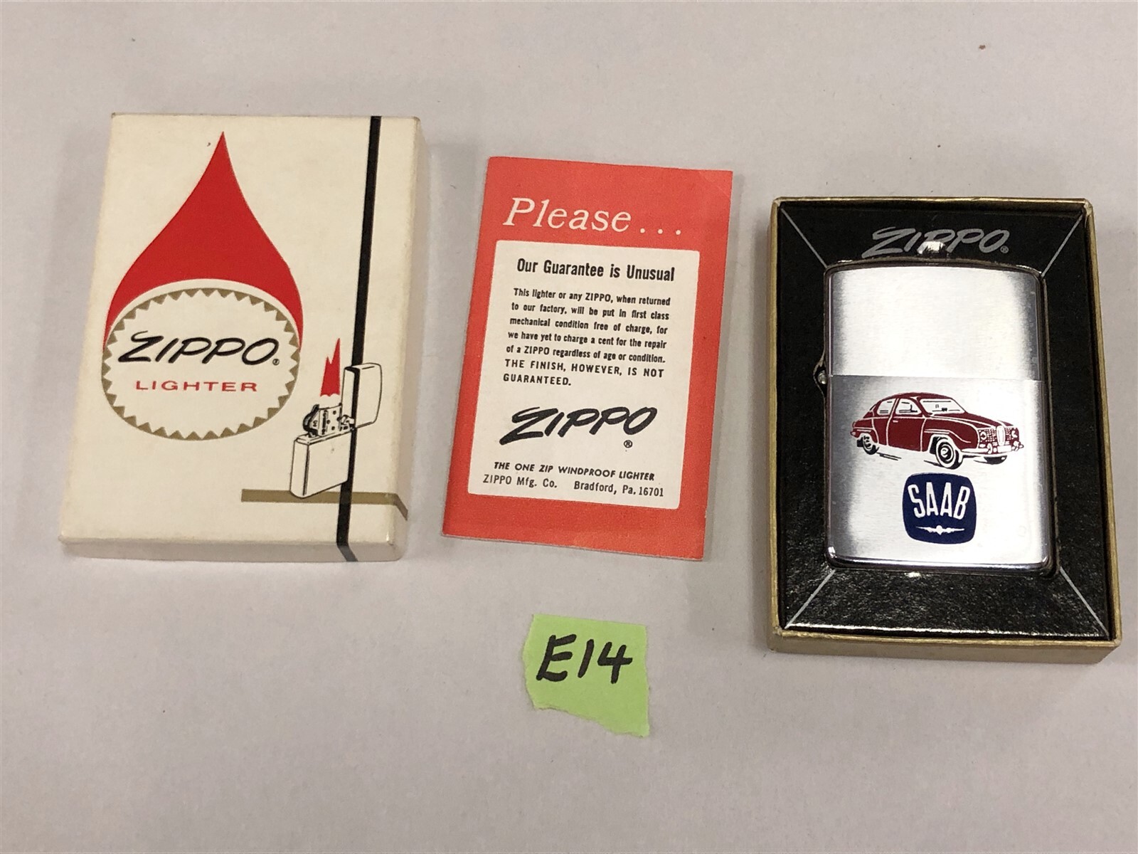 1950s ZIPPO SAAB AUTOMOTIVE LIGHTER MINT UNUSED IN BOX LOT E14 eBay
