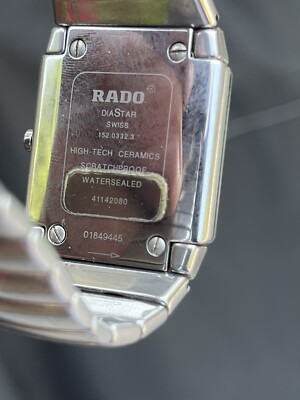 Rado Diastar High Tech Ceramic Watch Quartz Mens 31mm Swiss