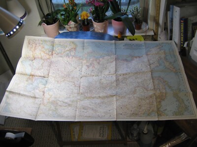 VINTAGE UNION OF SOVIET SOCIALIST REPUBLICS MAP National Geographic Dec. 1944