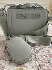 Steve Madden Bevelyn Satchel Crossbody Bag W Pouch Grey/gray 