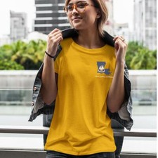 Louisiana FemaleTshirt-State Flag With Motto Printed