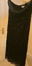 Phase 8 Gorgeous Black- off shoulder Sequin Dress (with straps)